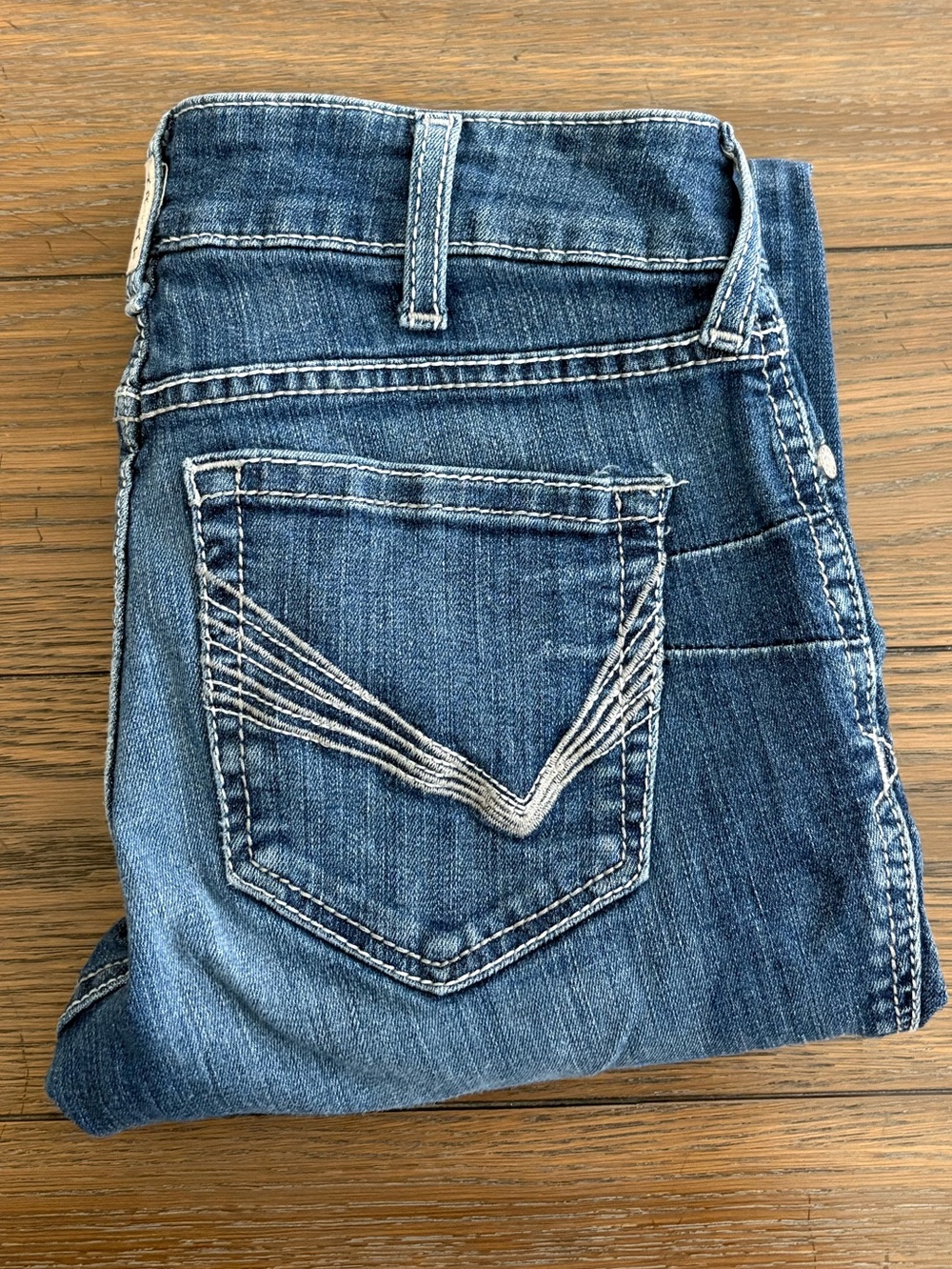 Ariat Women's Blue Denim Boot Cut Jeans Size 28S